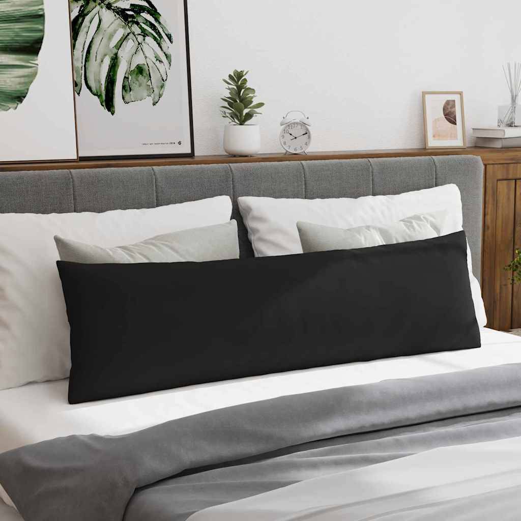 vidaXL Sofakissen 2 Stück Schwarz 145 x 40 cm Stoff