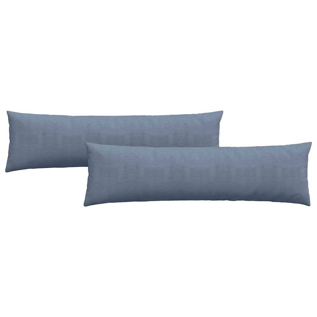 vidaXL Sofakissen 2 Stück Blau 145 x 40 cm Cordstoff