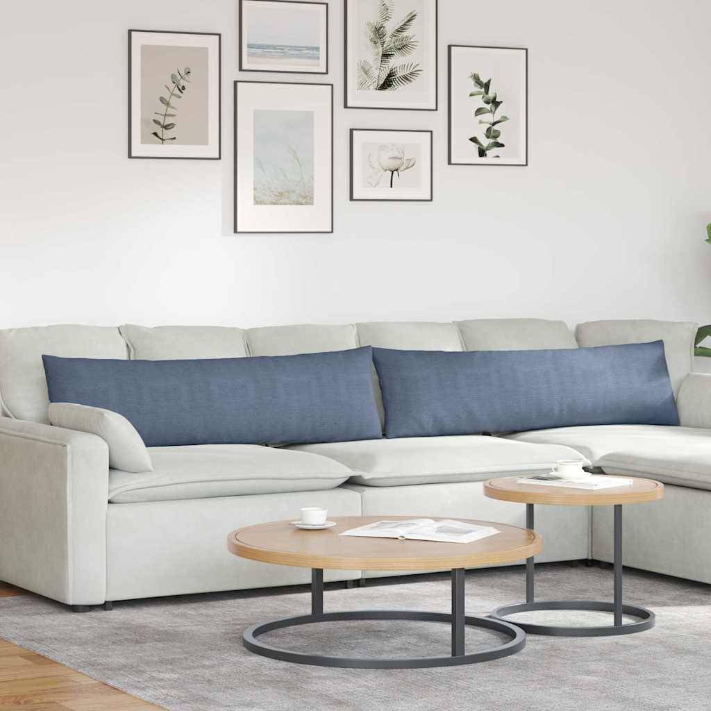vidaXL Sofakissen 2 Stück Blau 145 x 40 cm Cordstoff