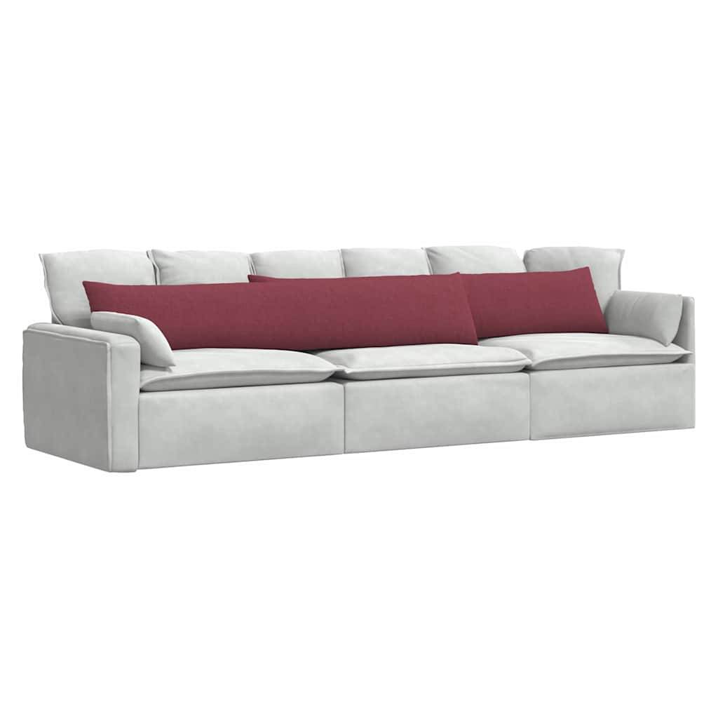 vidaXL Sofakissen 2 pcs Weinrot 200 x 40 cm Stoff
