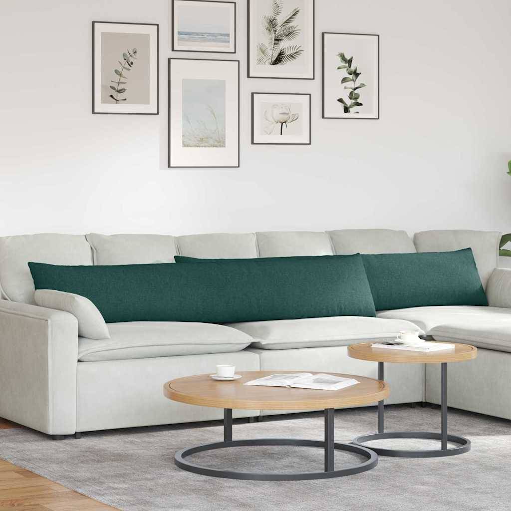 vidaXL Sofakissen 2 pcs Dunkelgrün 200 x 40 cm Stoff