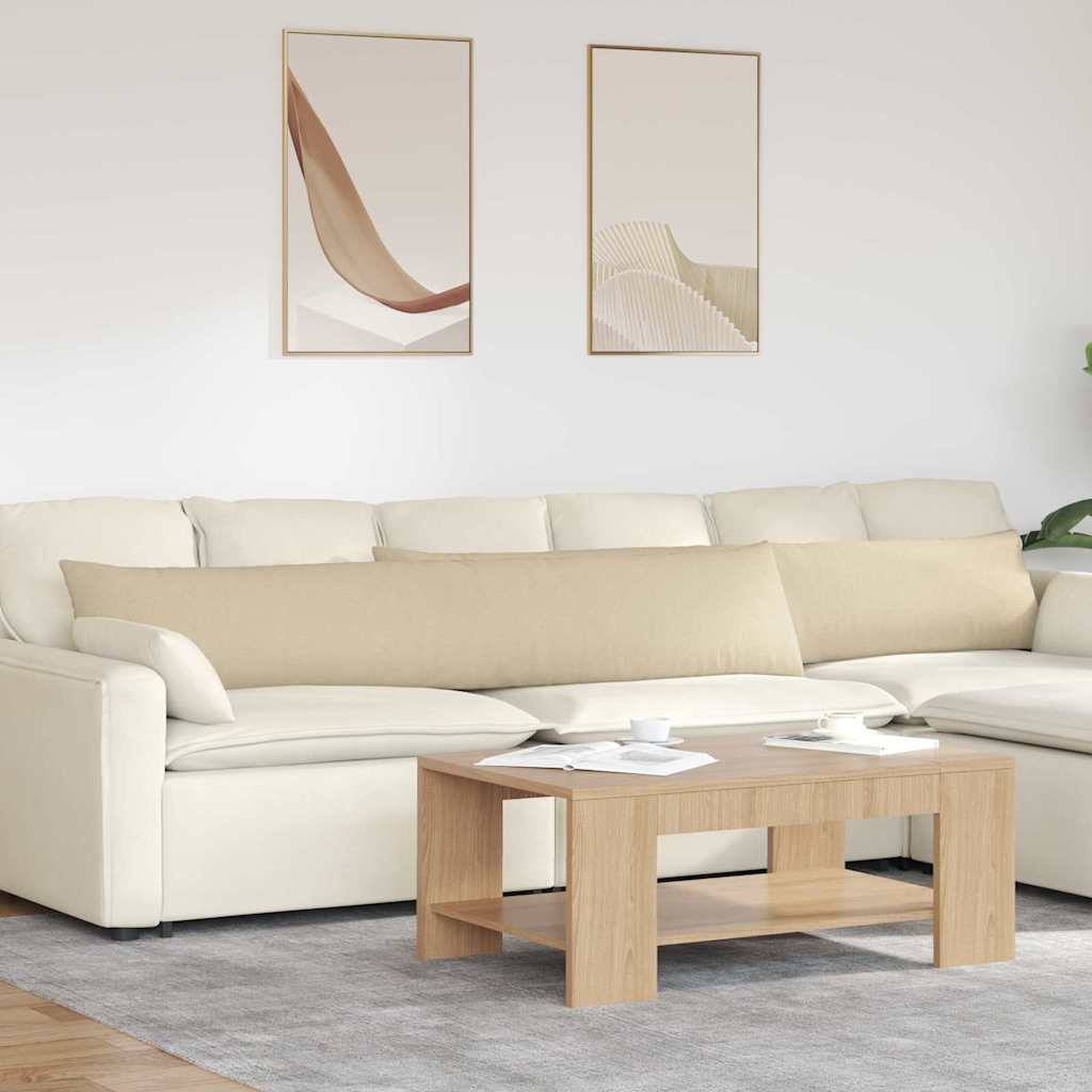 vidaXL Sofakissen 2 pcs Creme 200 x 40 cm Stoff