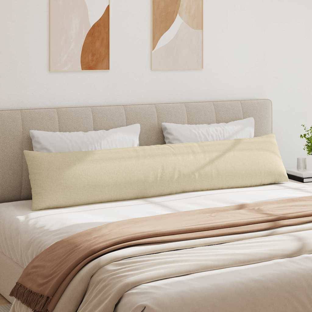 vidaXL Sofakissen 2 pcs Creme 200 x 40 cm Stoff