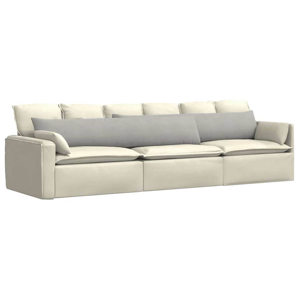 vidaXL Sofakissen 2 Stück Hellgrau 200 x 40 cm Stoff