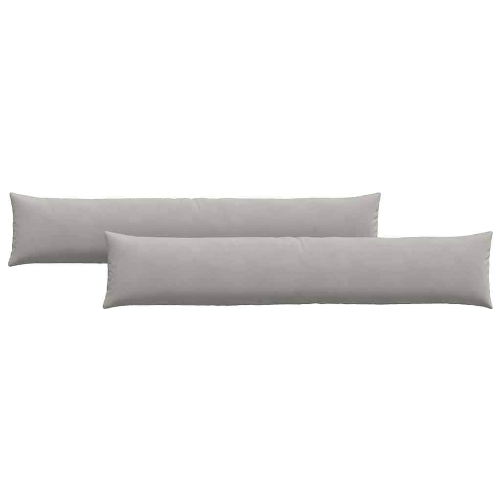 vidaXL Sofakissen 2 Stück Hellgrau 200 x 40 cm Stoff