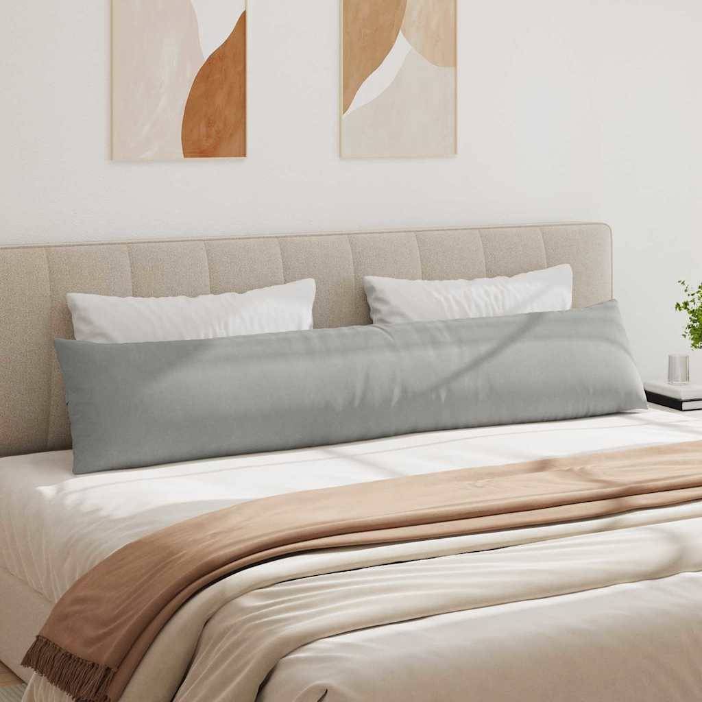 vidaXL Sofakissen 2 Stück Hellgrau 200 x 40 cm Stoff