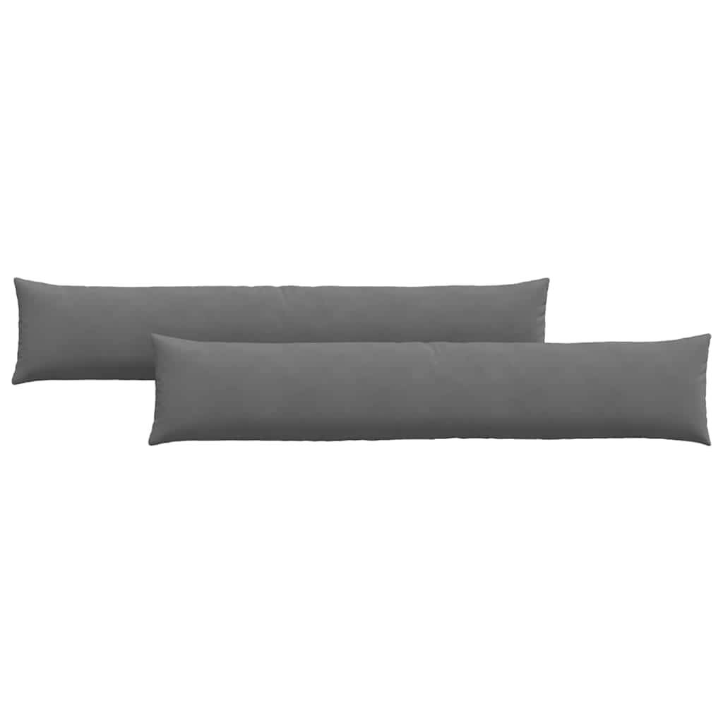 vidaXL Sofakissen 2 Stück Dunkelgrau 200 x 40 cm Stoff