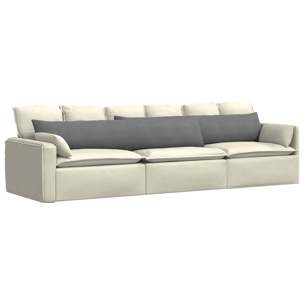 vidaXL Sofakissen 2 Stück Dunkelgrau 200 x 40 cm Stoff