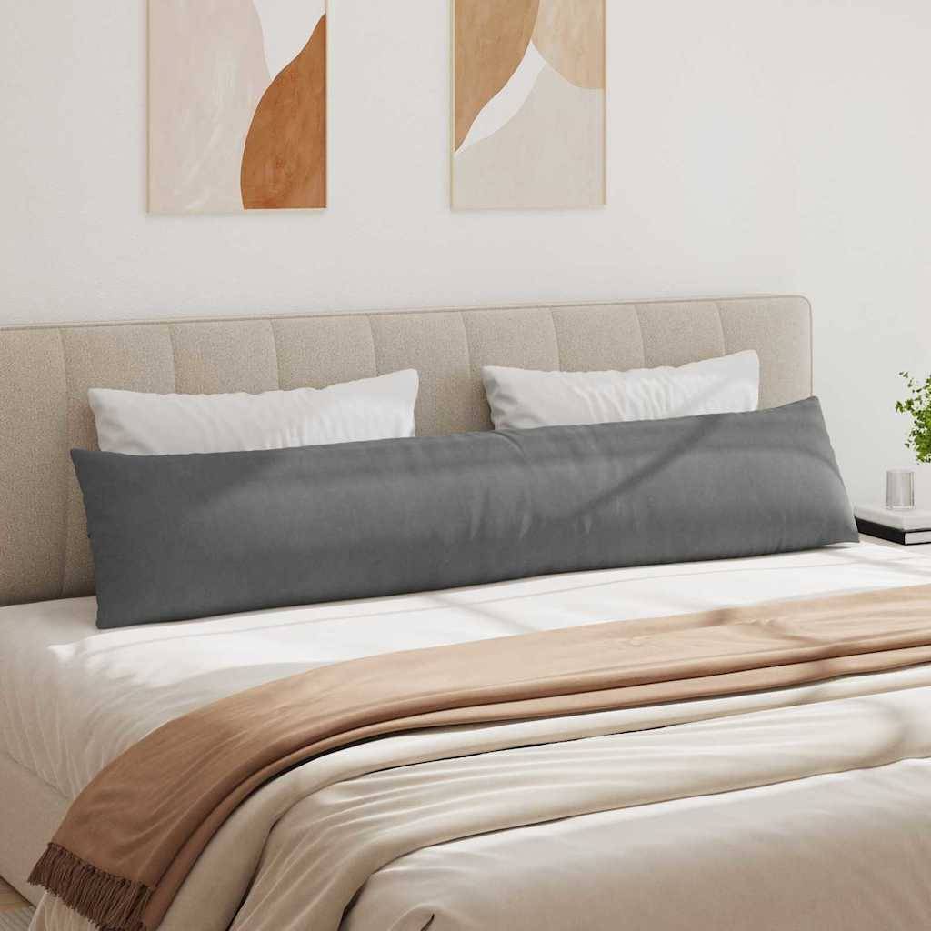 vidaXL Sofakissen 2 Stück Dunkelgrau 200 x 40 cm Stoff