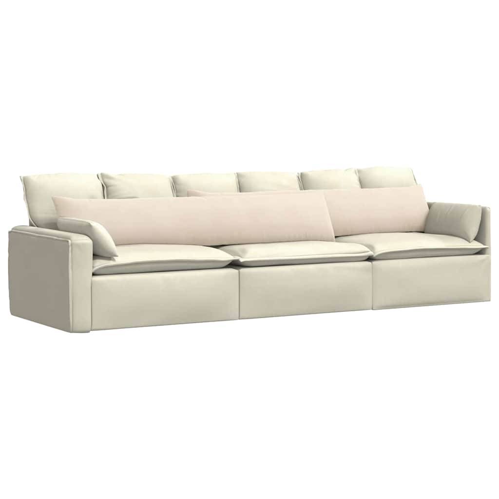 vidaXL Sofakissen 2 Stück Beige 200 x 40 cm Stoff
