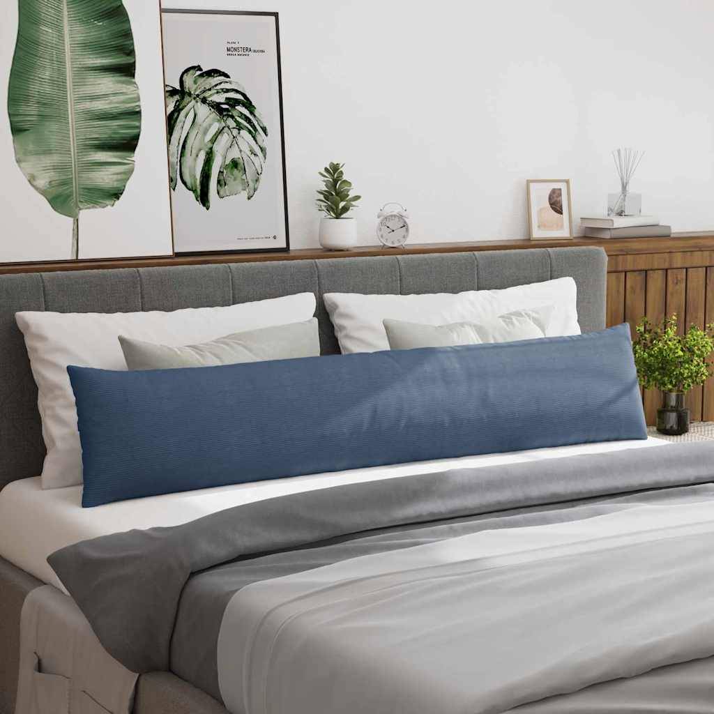 vidaXL Sofakissen 2 Stück Blau 200 x 40 cm Cordstoff