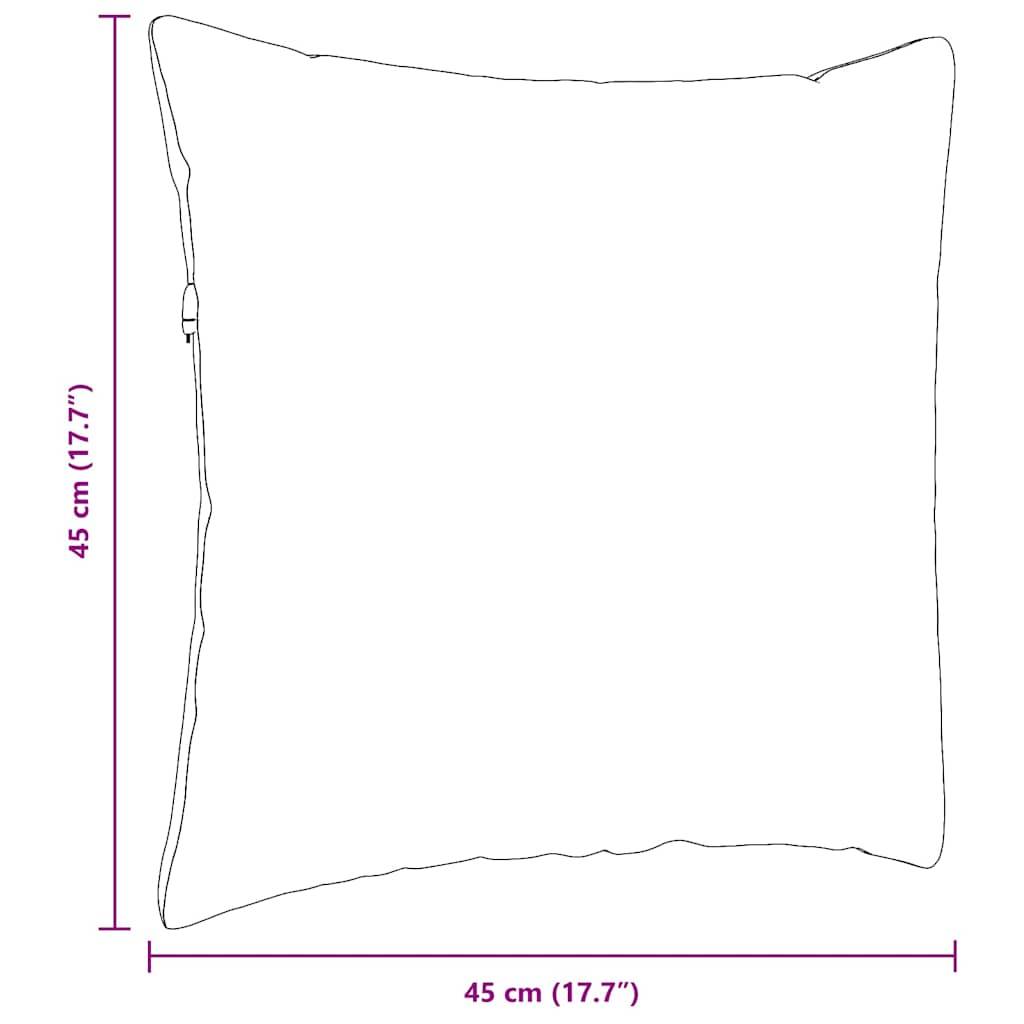 vidaXL Sofakissen 2 Stück Braun 45 x 45 cm Cordstoff