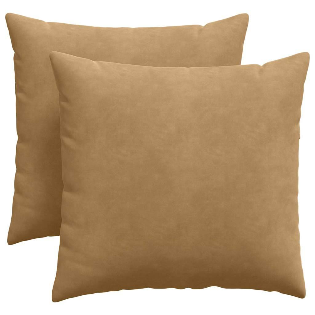 vidaXL Sofakissen 2 Stück Braun 45 x 45 cm Cordstoff