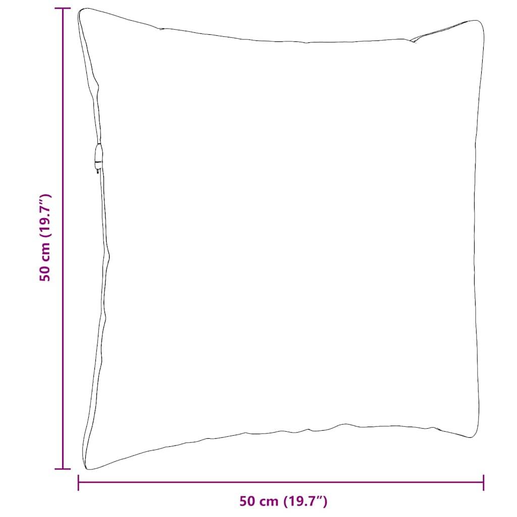 vidaXL Sofakissen 2 Stück Beige 50 x 50 cm Stoff