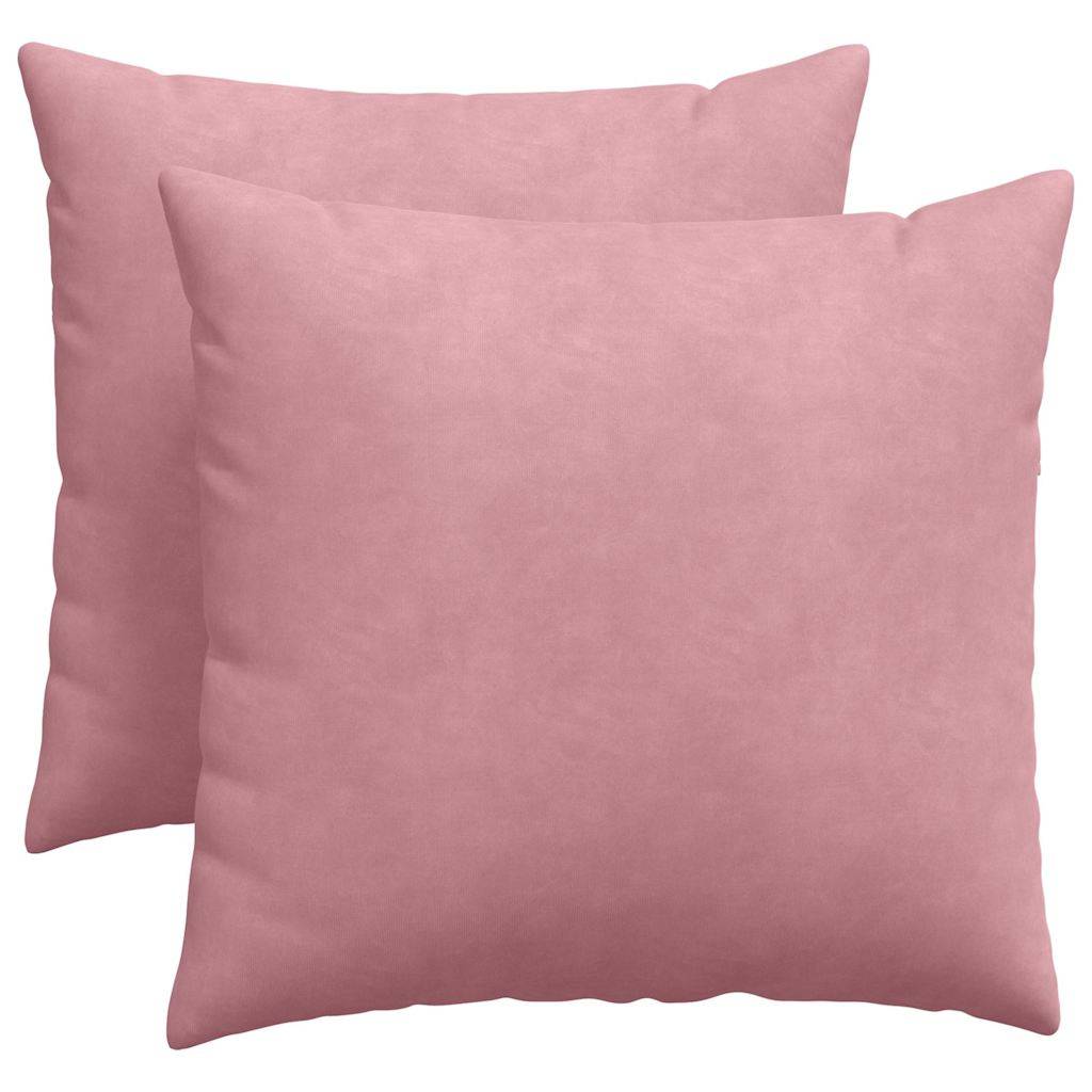 vidaXL Sofakissen 2 Stück Rosa 50 x 50 cm Cordstoff