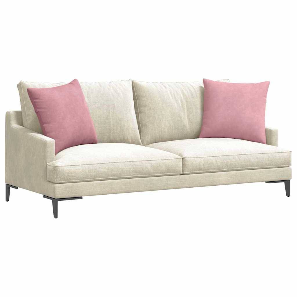 vidaXL Sofakissen 2 Stück Rosa 50 x 50 cm Cordstoff