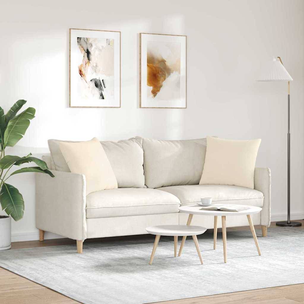 vidaXL Sofakissen 2 Stück Beige 50 x 50 cm Stoff