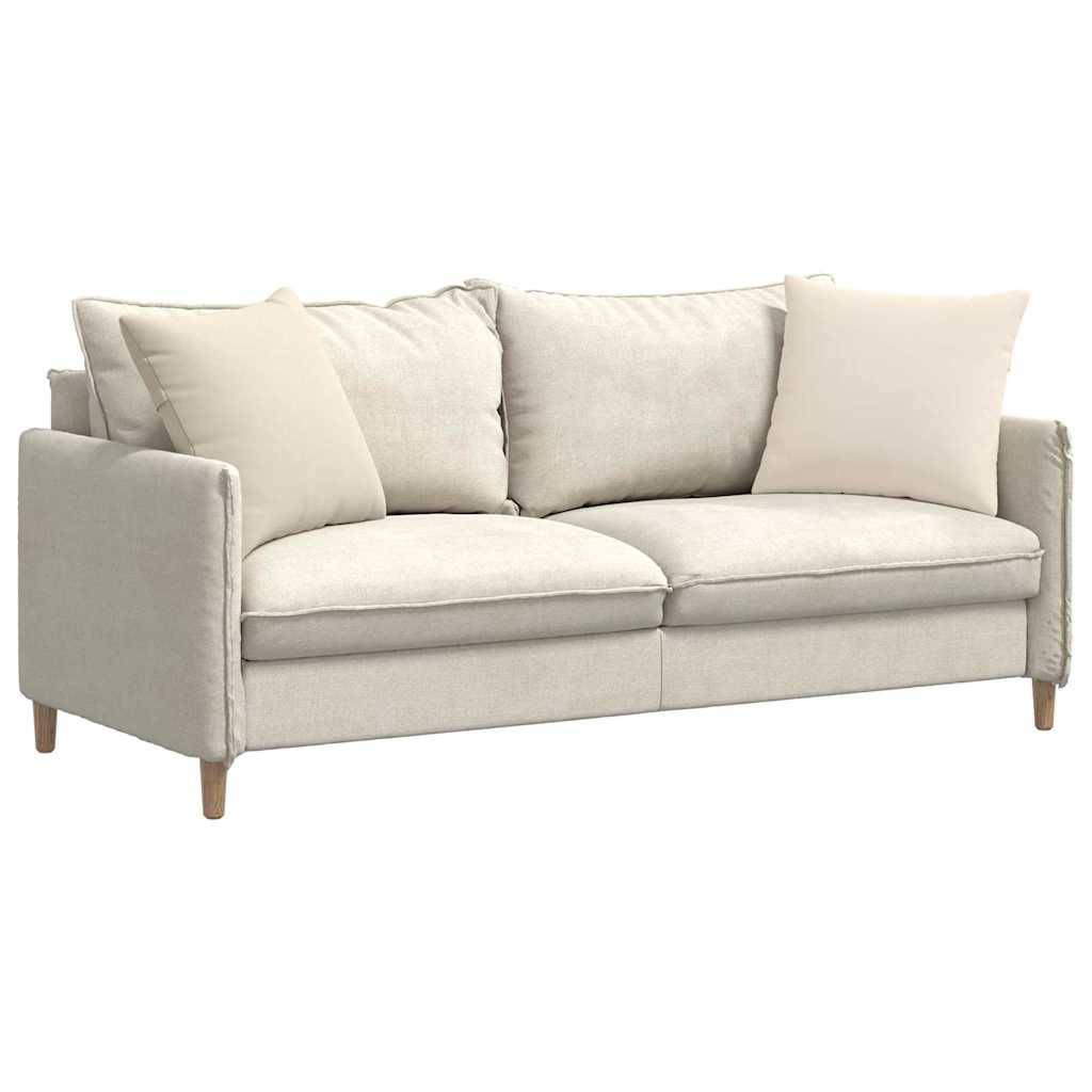 vidaXL Sofakissen 2 Stück Beige 50 x 50 cm Stoff