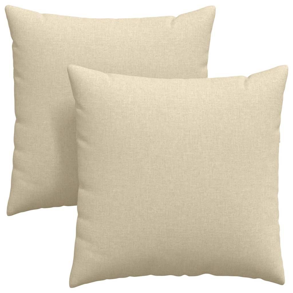 vidaXL Sofakissen 2 pcs Creme 60 x 60 cm Stoff