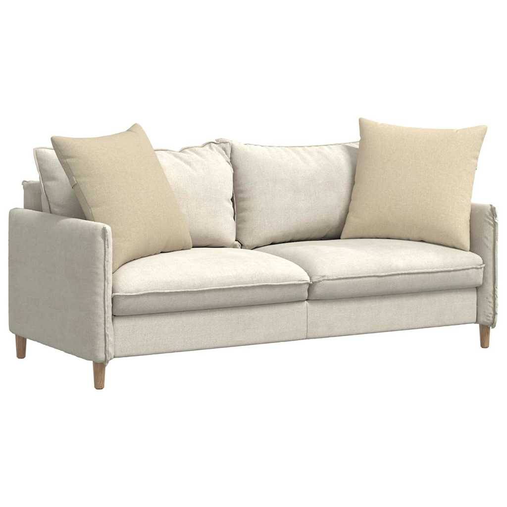 vidaXL Sofakissen 2 pcs Creme 60 x 60 cm Stoff