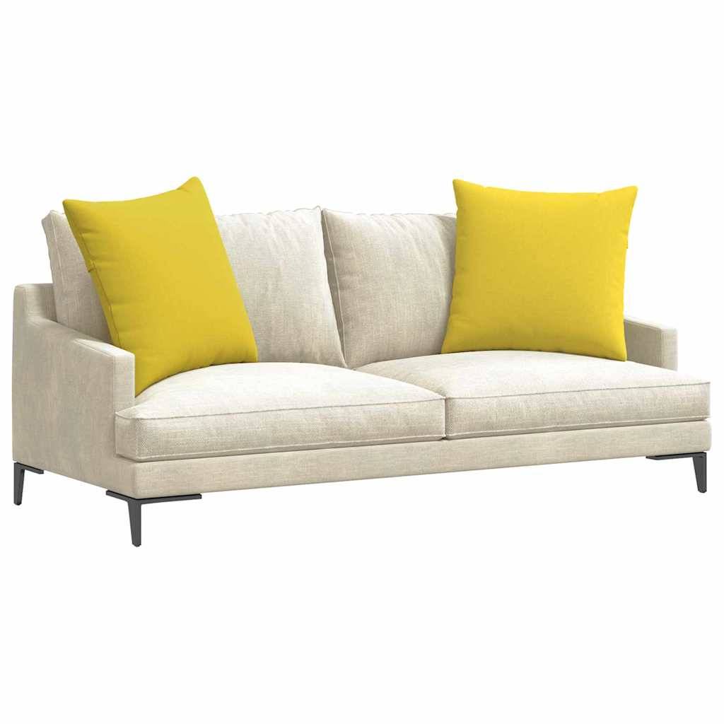 vidaXL Sofakissen 2 pcs Helles Gelb 60 x 60 cm Stoff