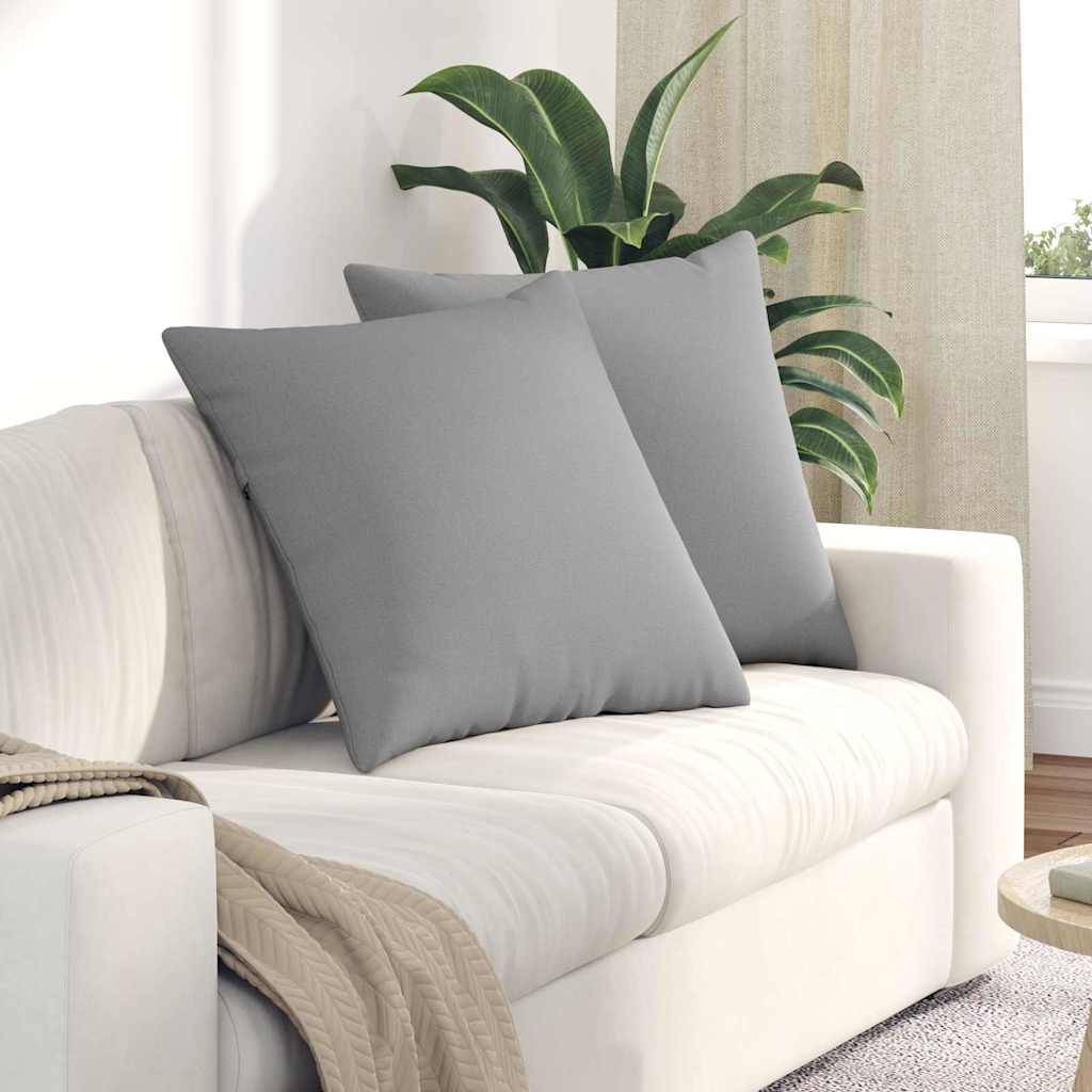 vidaXL Sofakissen 2 pcs Wolkengrau 60 x 60 cm Stoff