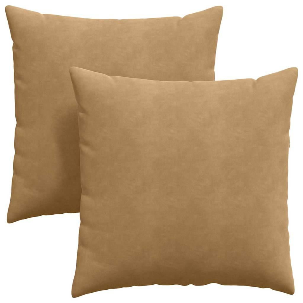 vidaXL Sofakissen 2 Stück Braun 80 x 80 cm Cordstoff