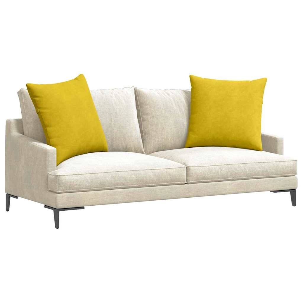 vidaXL Sofakissen 2 Stück Gelb 80 x 80 cm Cordstoff