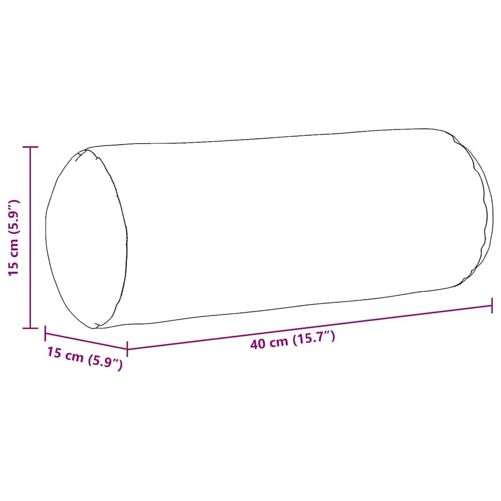 vidaXL Bolsterkissen 2 Stück Hellgrün Ø 15 x 40 cm Cordstoff