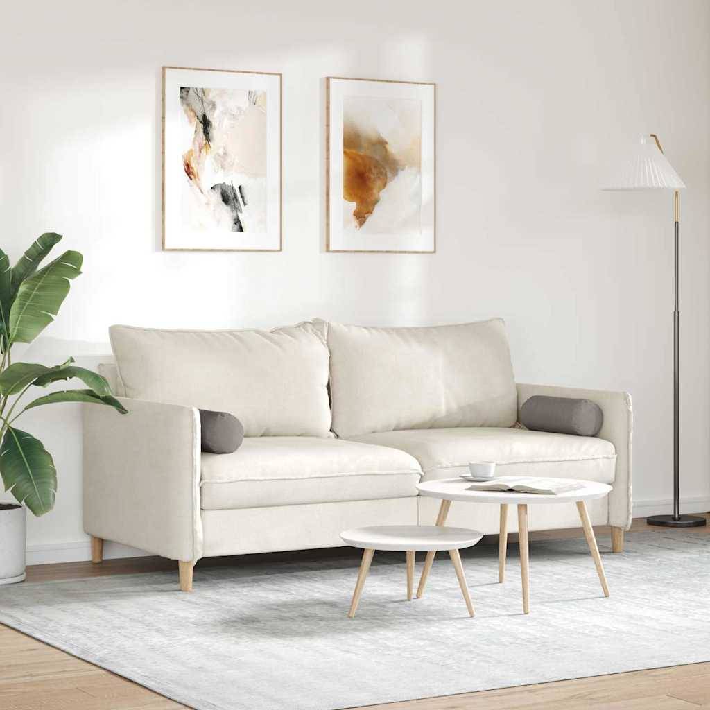 vidaXL Bolsterkissen 2 Stück Taupe Ø 15 x 40 cm Stoff