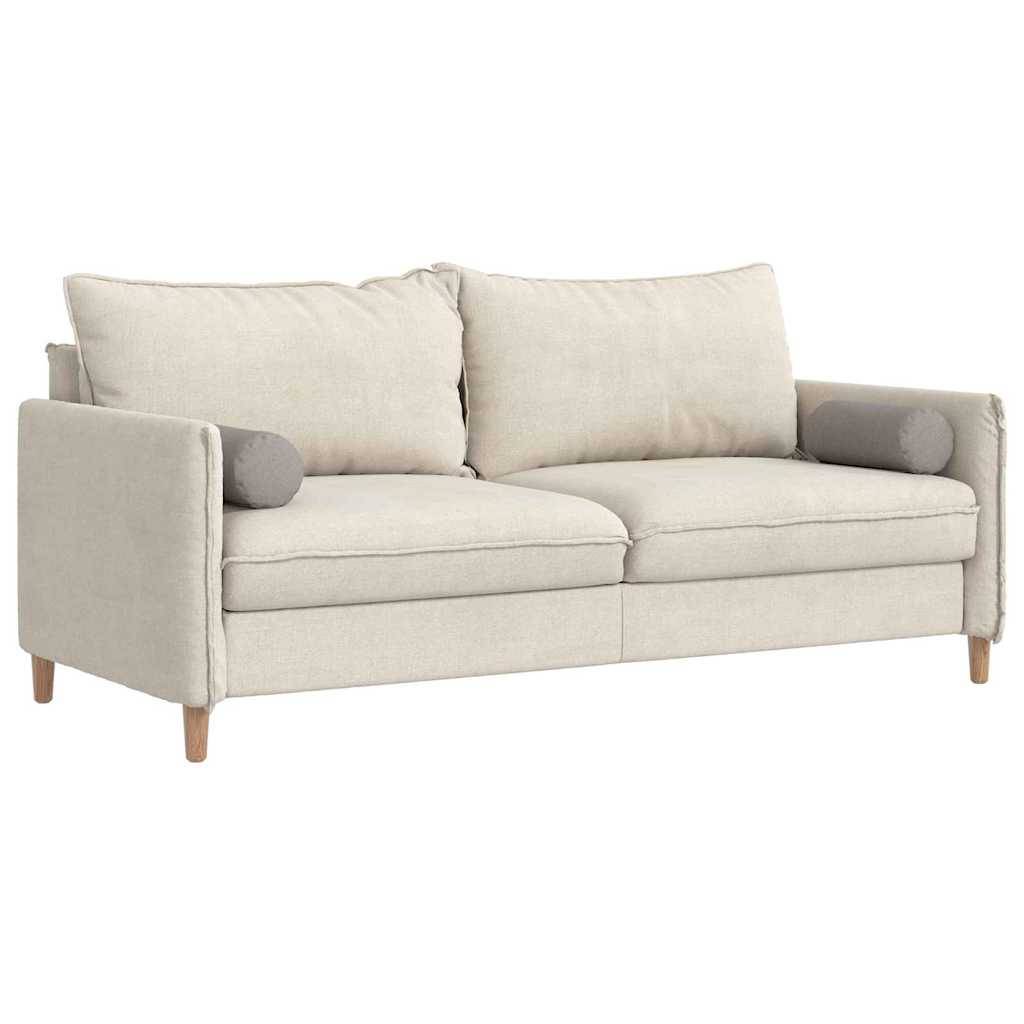 vidaXL Bolsterkissen 2 Stück Taupe Ø 15 x 40 cm Stoff