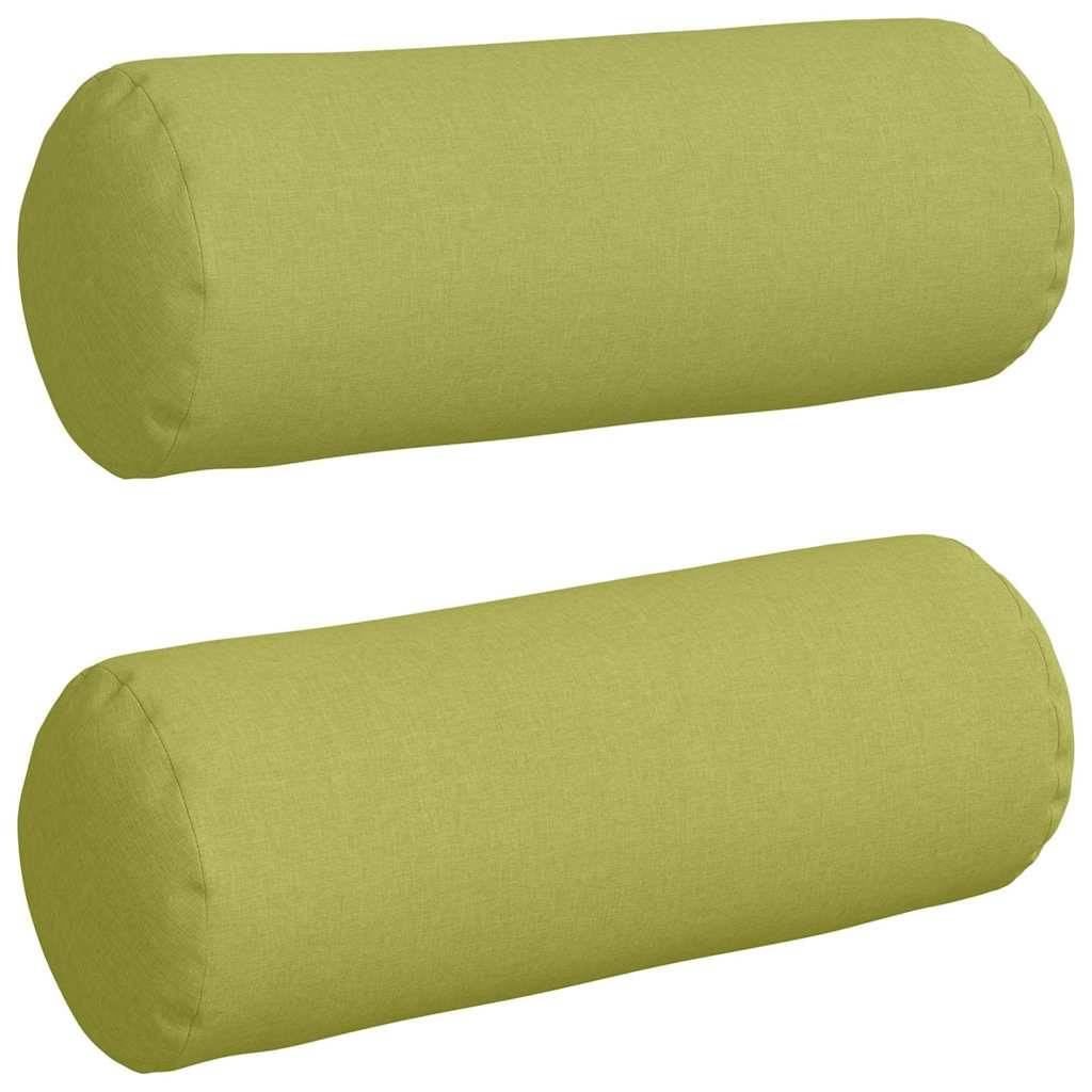 vidaXL Bolsterkissen 2 Stück Hellgrün Ø 25 x 70 cm Stoff