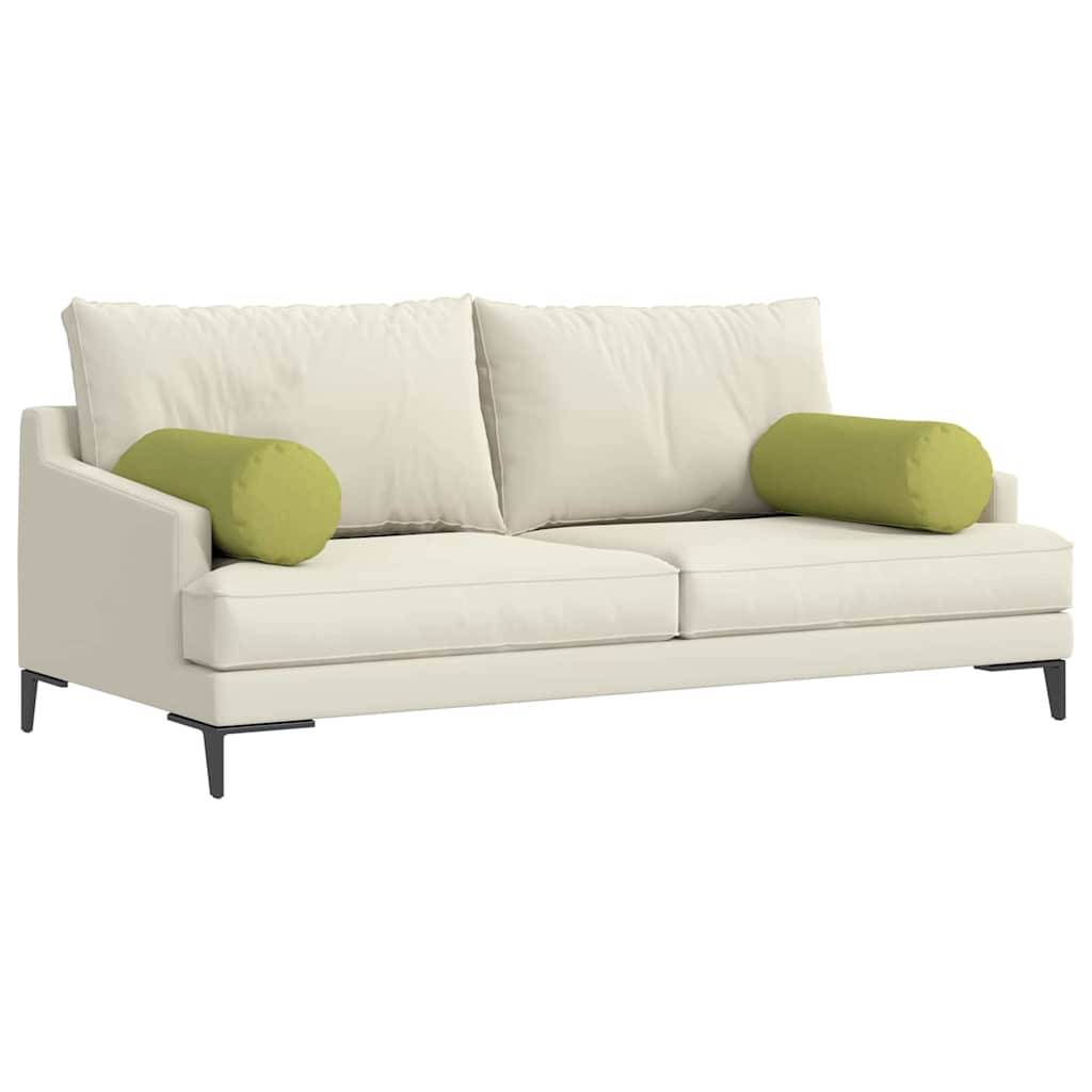 vidaXL Bolsterkissen 2 Stück Hellgrün Ø 25 x 70 cm Stoff