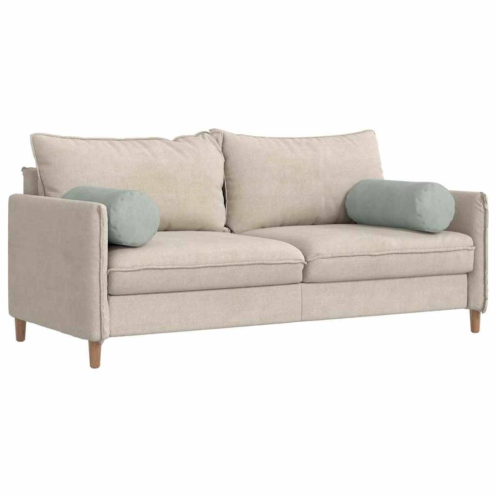 vidaXL Bolsterkissen 2 Stück Hellgrau Ø 25 x 70 cm Cordstoff