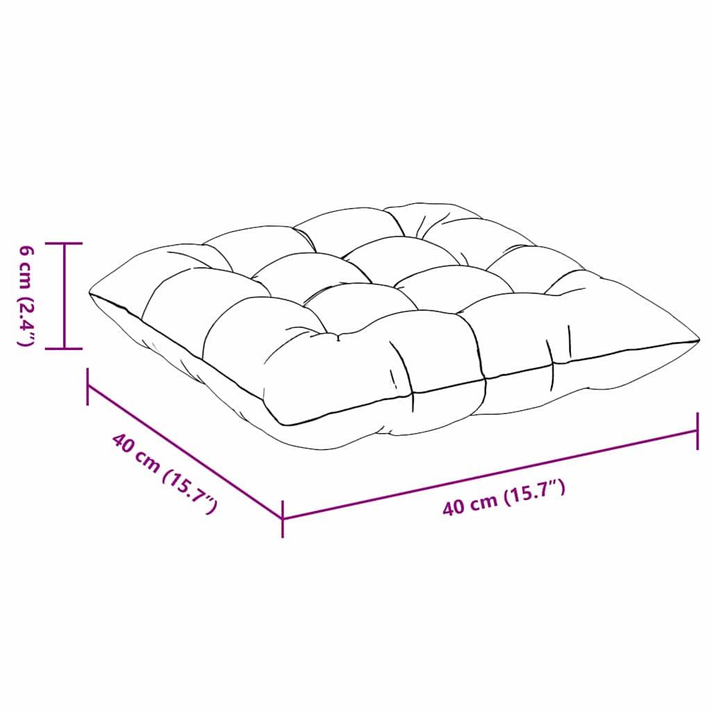 vidaXL Sitzkissen 4 pcs Grau-Grün 40 x 40 x 6 cm Cordstoff