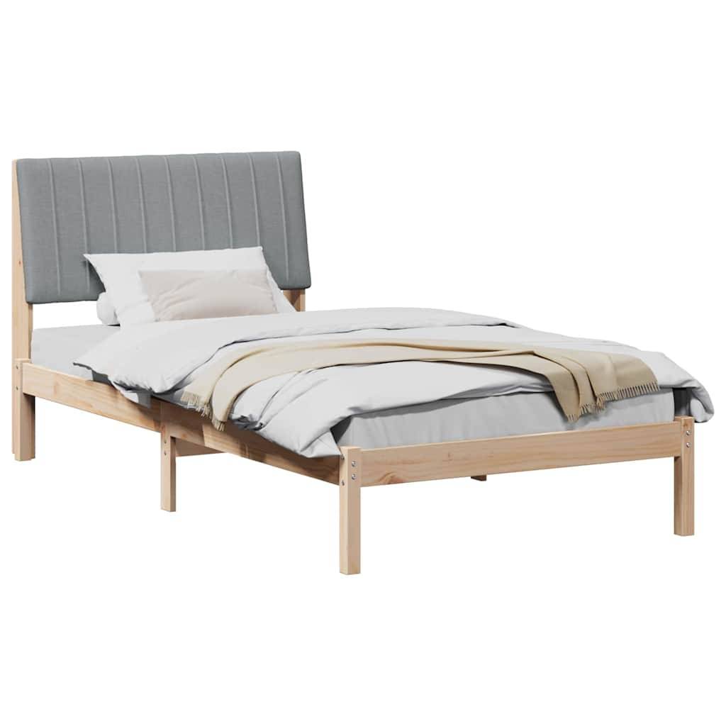vidaXL Bettrahmen mit Kopfteil Braun 100 x 200 cm Massives Kiefernholz