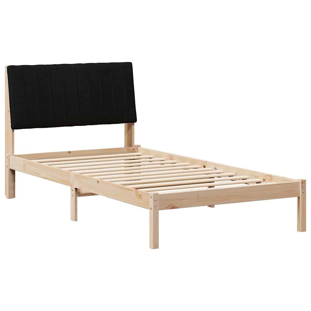 vidaXL Bettrahmen mit Kopfteil Braun 100 x 200 cm Massives Kiefernholz