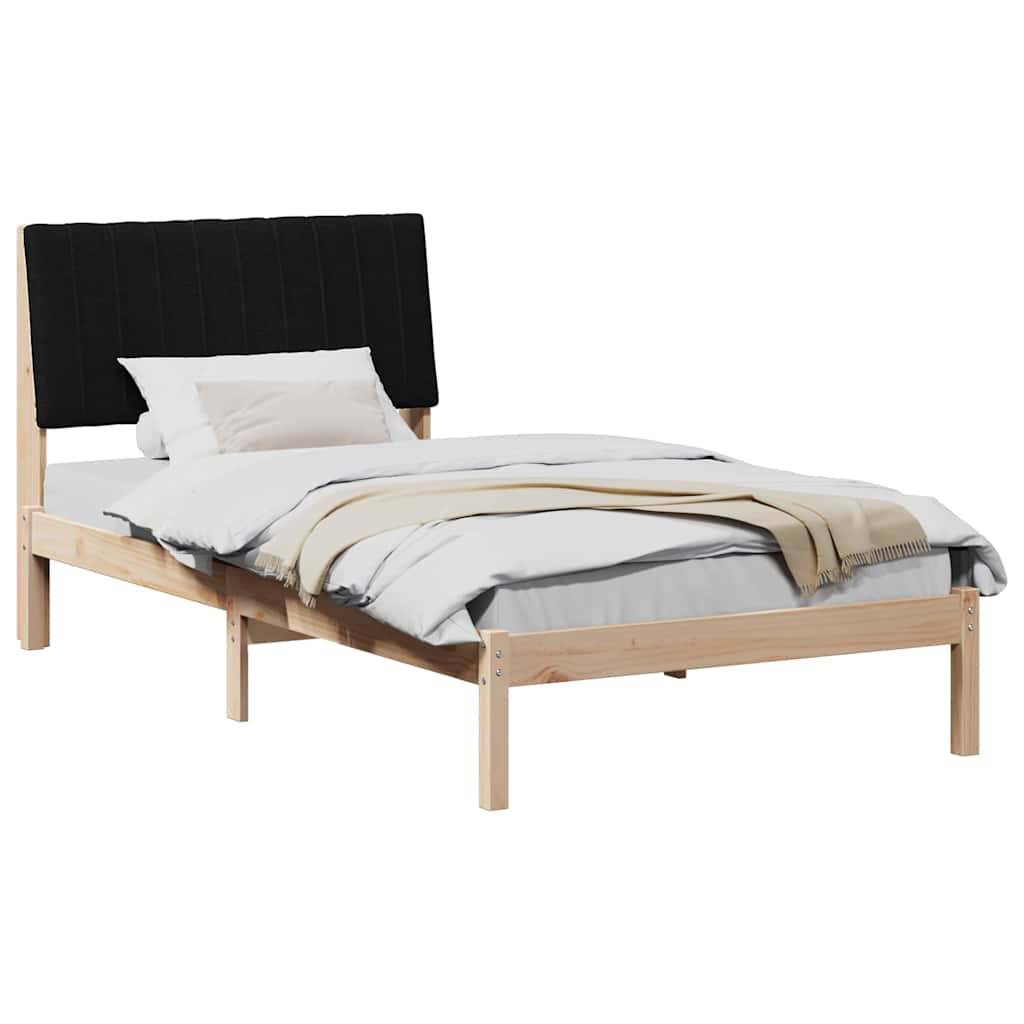 vidaXL Bettrahmen mit Kopfteil Braun 100 x 200 cm Massives Kiefernholz