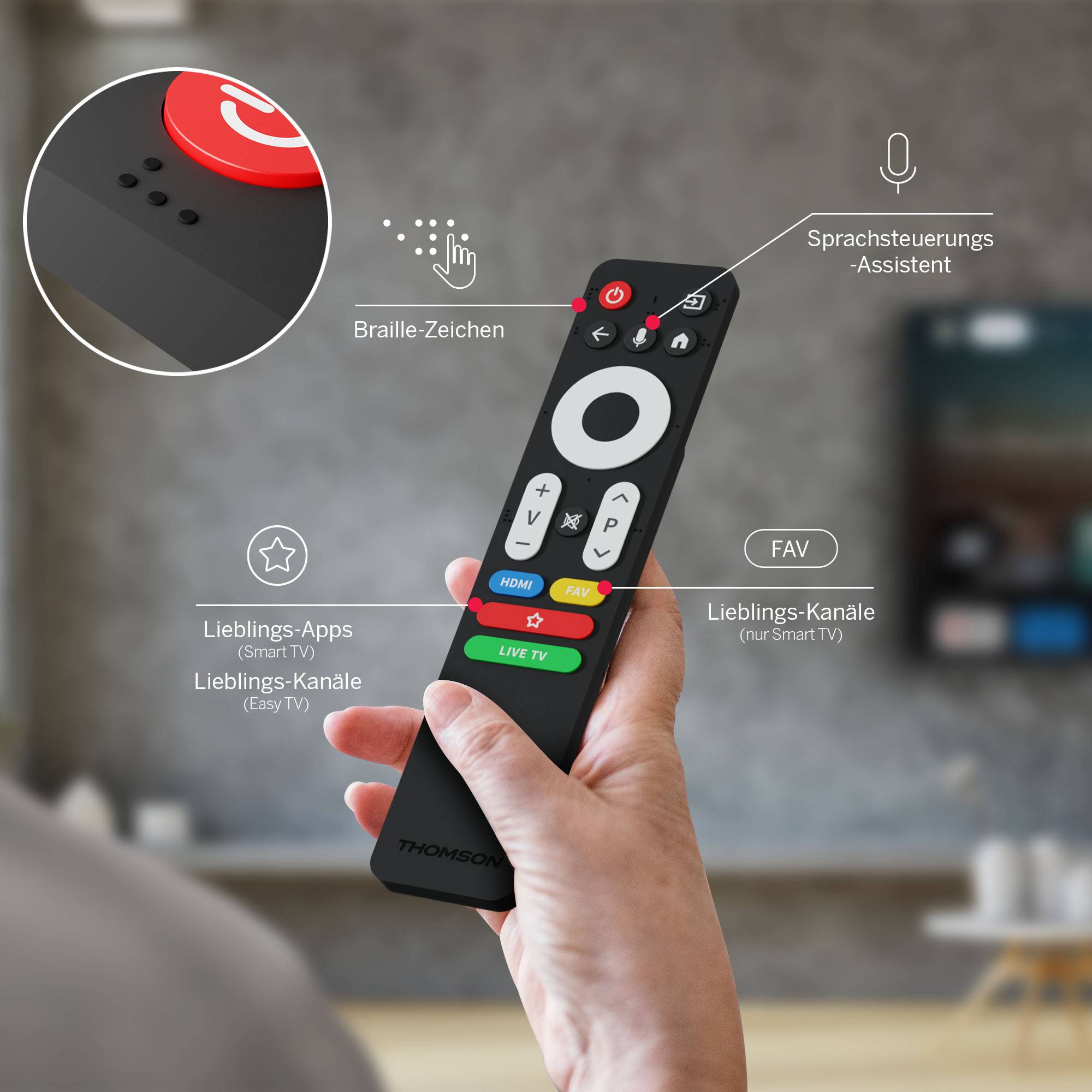 Thomson Simple Remote für Easy-, Google- und Android-Fernseher -RC112AS-