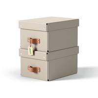 2 LEITZ Puro Aufbewahrungsboxen 7,0 l beige 20,0 x 28,0 x 15,0 cm