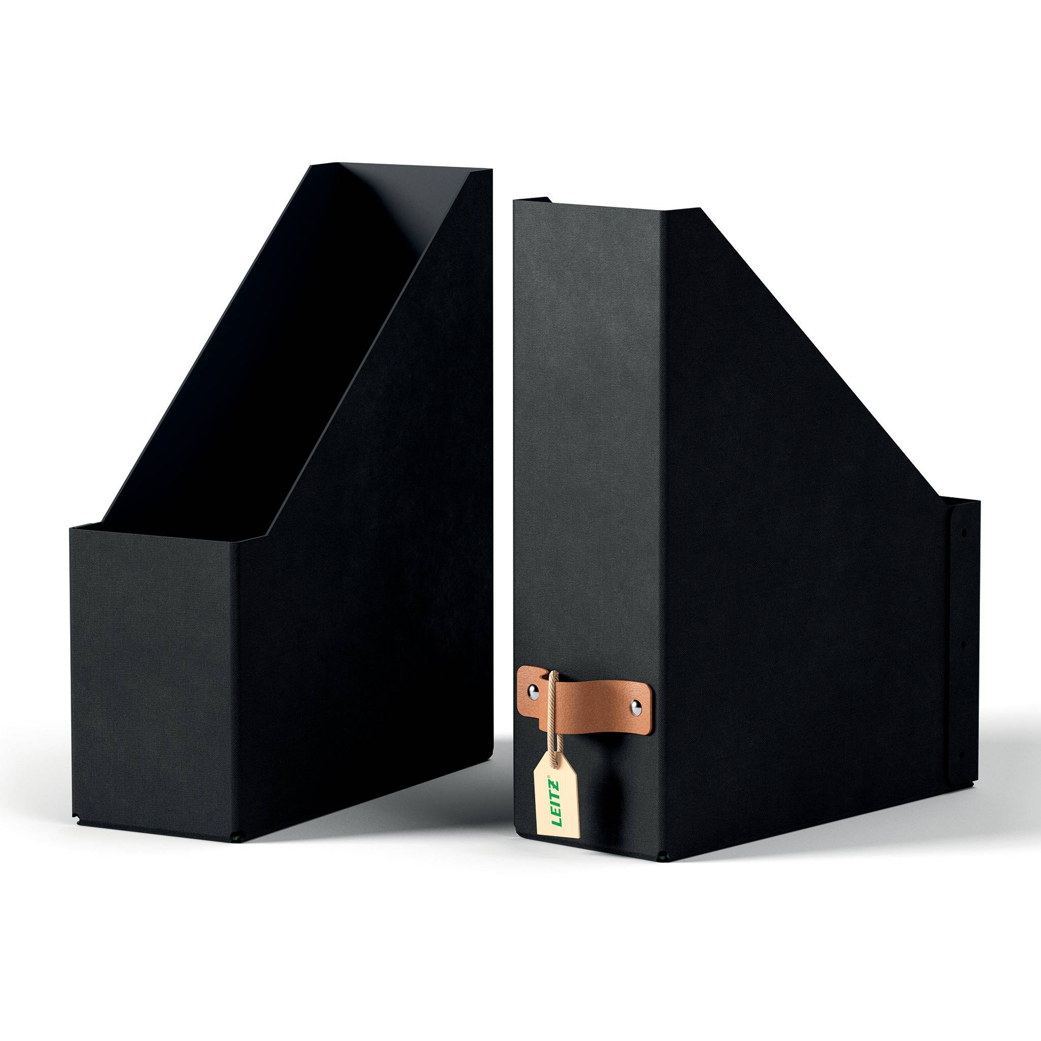 Esselte Leitz Puro Stehsammler 2er Pack 10x31x2cm schwarz
