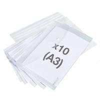 Rapesco 10 Dokumententaschen DIN A3 transparent klar