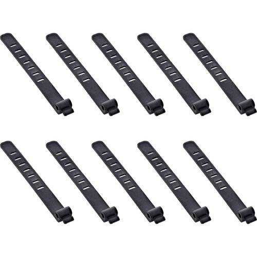 10er Pack InLine® Kabelbinder Silikon, wiederverschließbar, 97x10mm, schwarz Installation / und