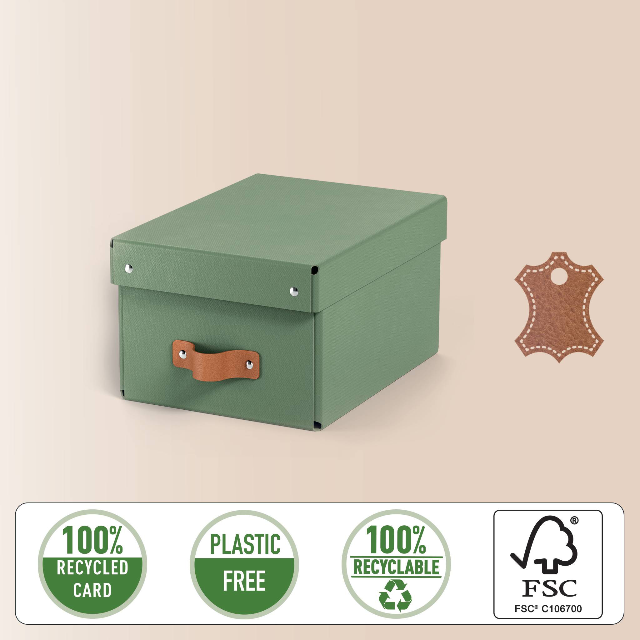 Esselte Leitz 2 Puro Aufbewahrungsboxen 7.0 l grün 20.0 x 28.0 15.0 cm