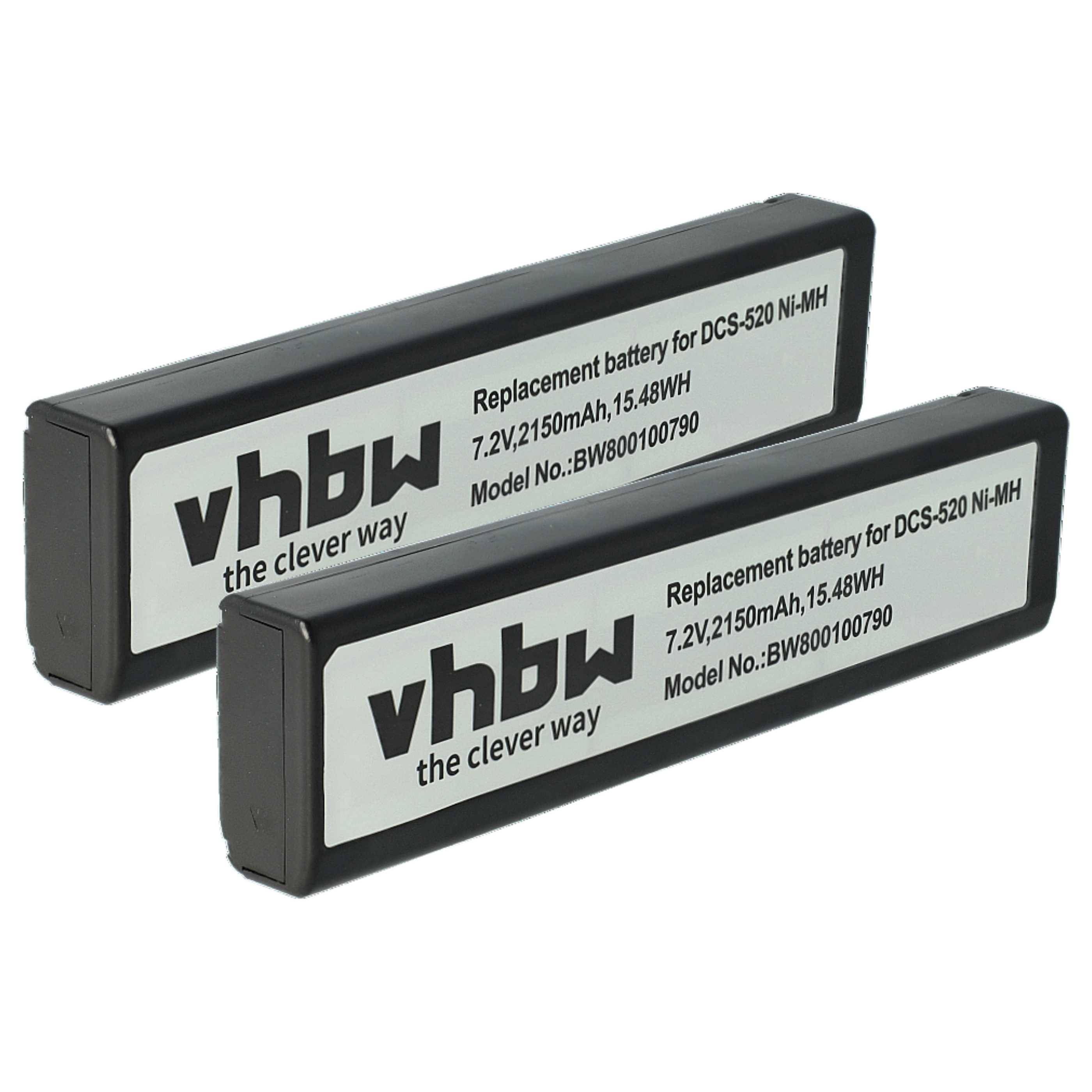 vhbw 2x Akku kompatibel mit Citizen PN-60, PN-60 PORTABLE PRINTER Kamera (2150 mAh, 7,2 V, NiMH)