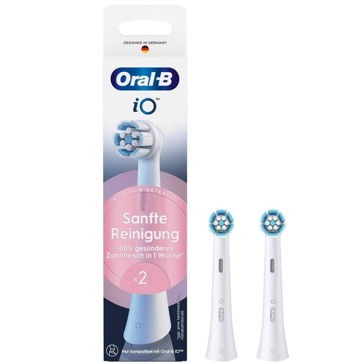 BRAUN - 2 Oral-B iO Sanfte Reinigung Zahnbürstenaufsätze