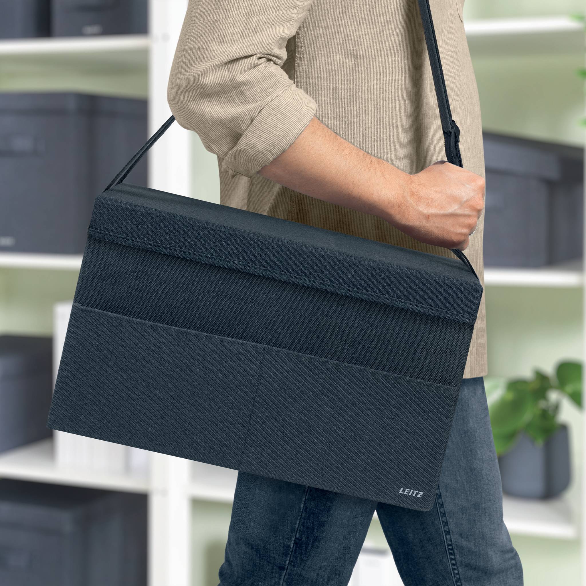 Esselte Leitz Desk Sharing Tasche m. Deckel grau 200x260x465 BxHxT