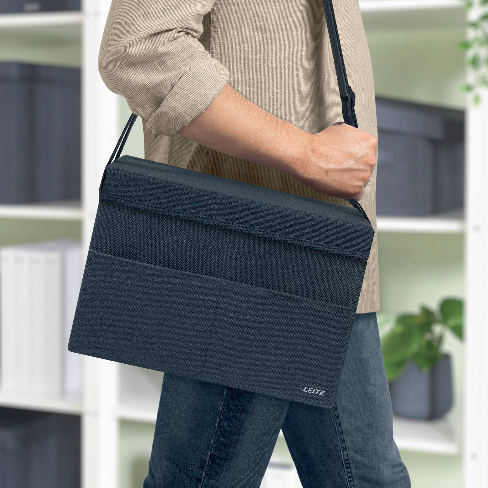 Esselte Leitz Desk Sharing Tasche m. Deckel grau 200x235x355 BxHxT