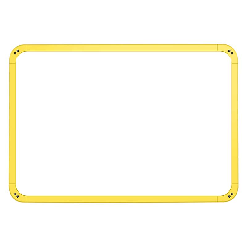 Ein gelber Rand in Form eines Rechtecks.
