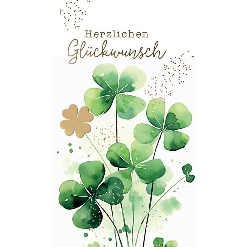 SUSY CARD Geburtstagskarte "Glücksklee"
